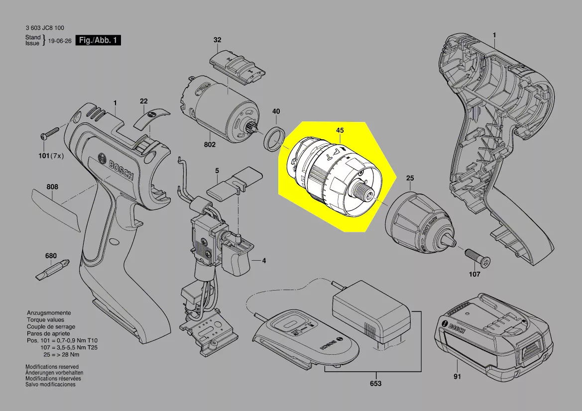 Boîte d\'engrenage planetaire réf. 1 600 A01 MP5 Bosch